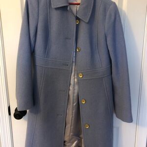 J. Crew Blue Trench Coat Classic Tailored Design